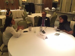 Dr. Babar Rao and Dr. Nada Elbuluk have a pre-event interview with an editor, discussing the latest in Health and Beauty Tech.